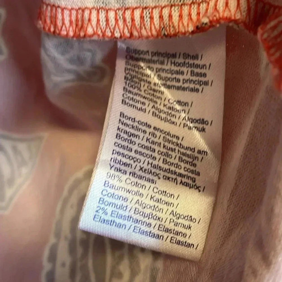 Lacoste live Paisley  red tee - Picture 5 of 6